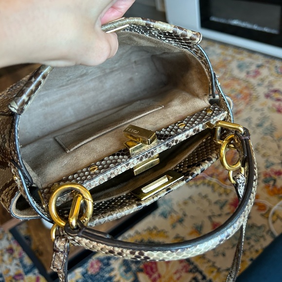 Fendi Mini Python Iconic Peekaboo Bag - Picture 12 of 15